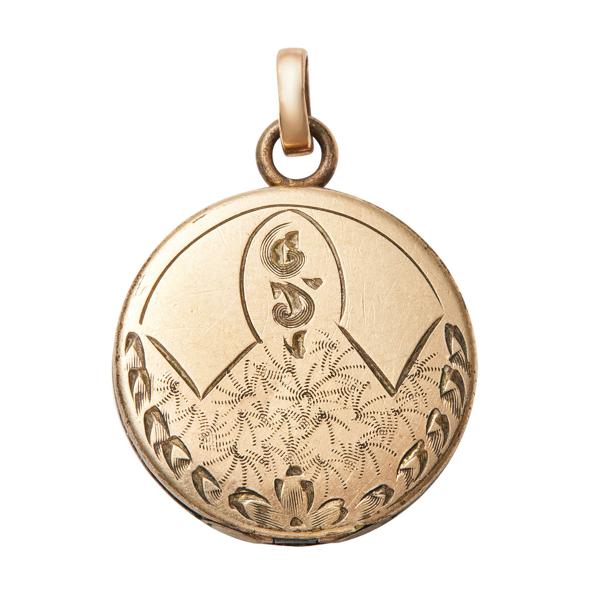 Daughter Locket Vintage Gold Fill Engraved Locket Charm | Brave Daughters