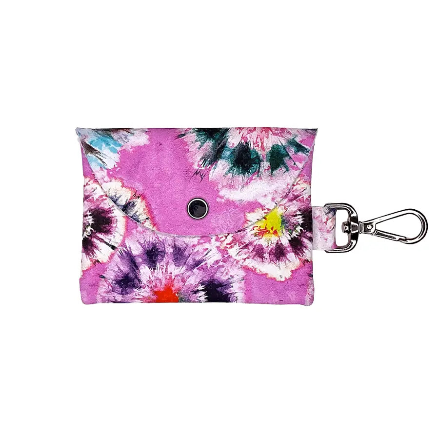 Pink Tie Dye Bell Clip Pouch