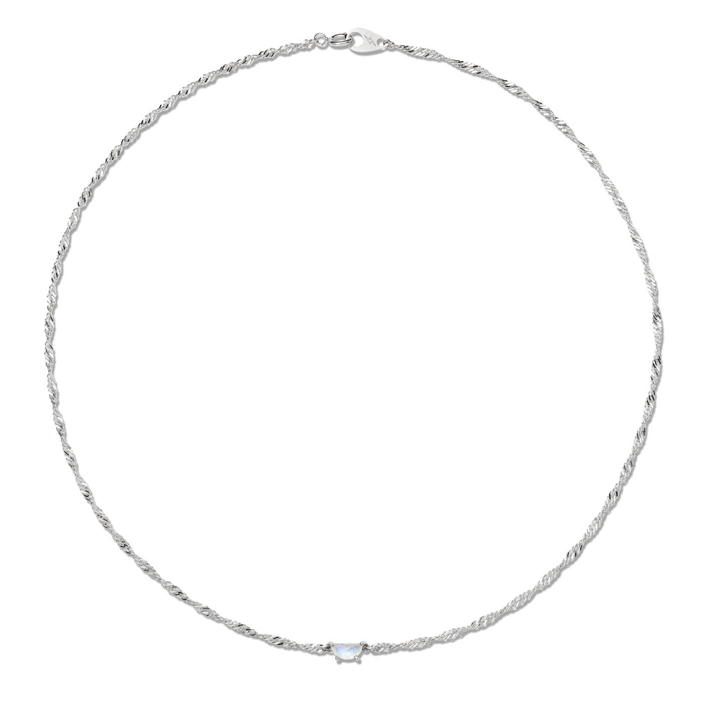 Thick Helix Moonstone Necklace