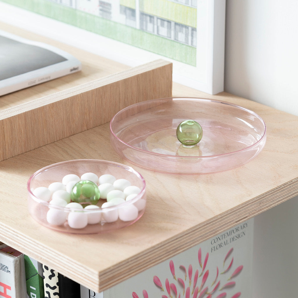 Medium Bubble Catch-All Dish in Pink & Green