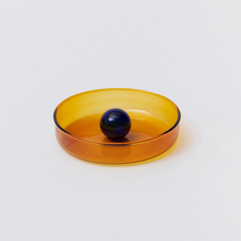 Small Bubble Catch-All Dish in Amber & Cobalt