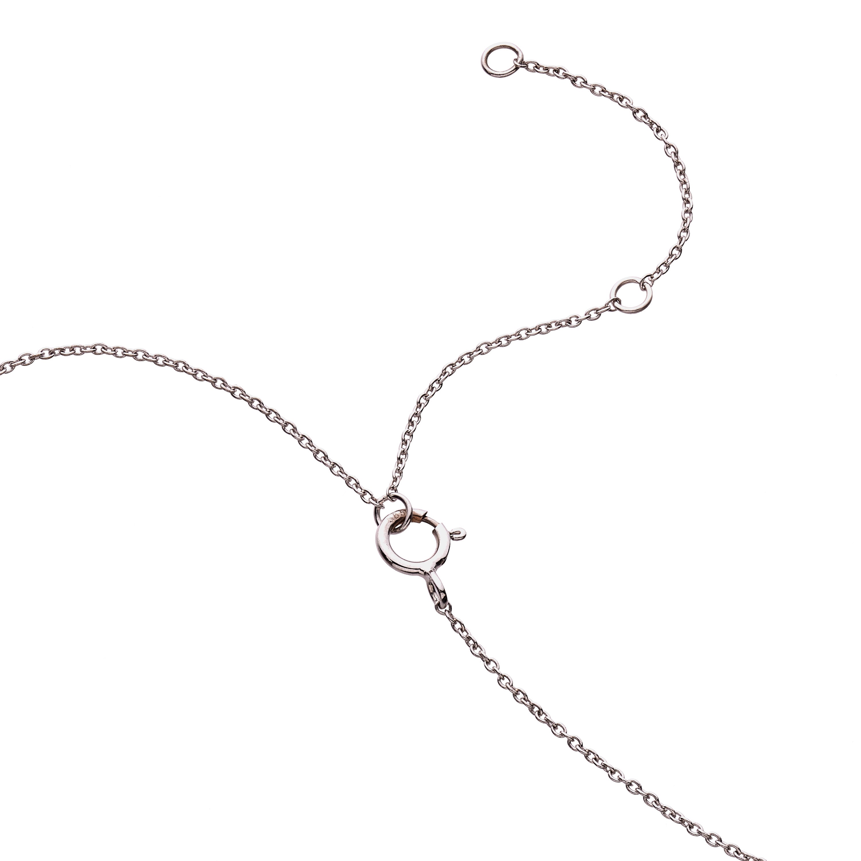 White Gold Diamond Drops Necklace