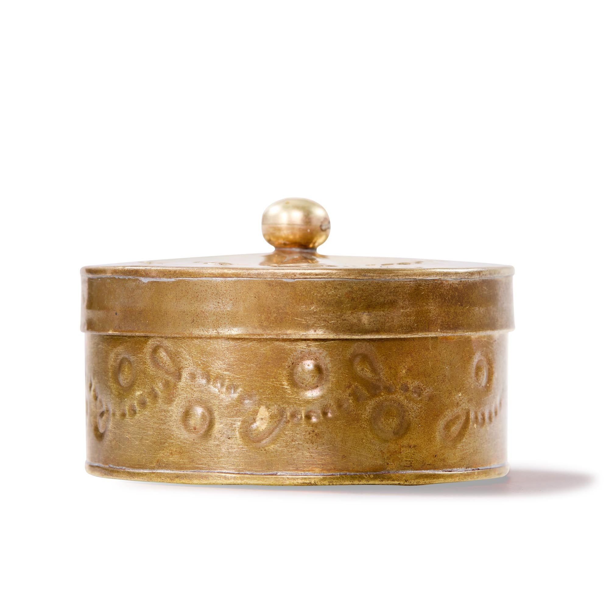 Stamped Brass Trinket Box I