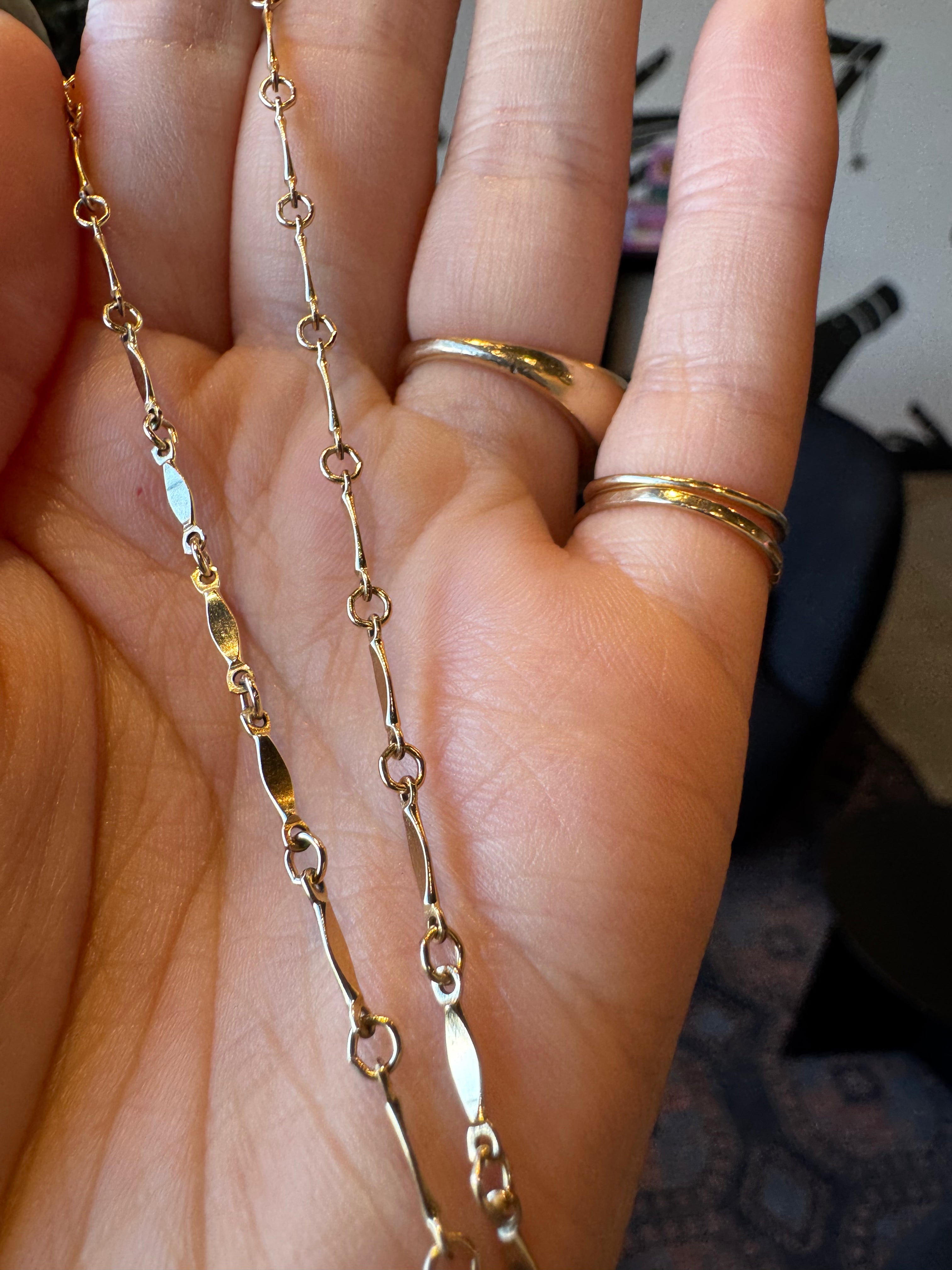 Gold Fill Bar Chain Lariat