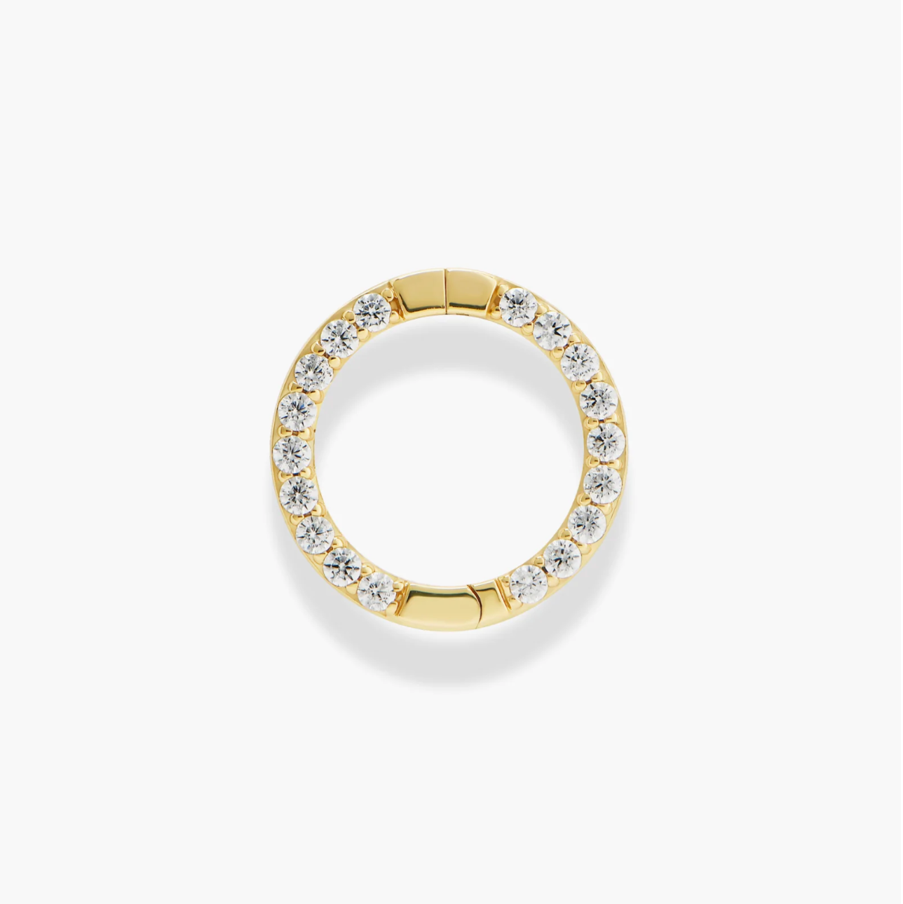 Pave charm enhancer circle on white background
