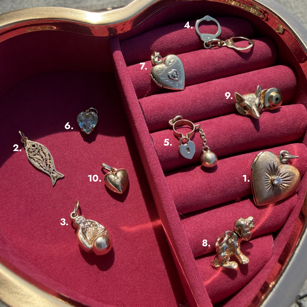 May Brimfield Estate Charms