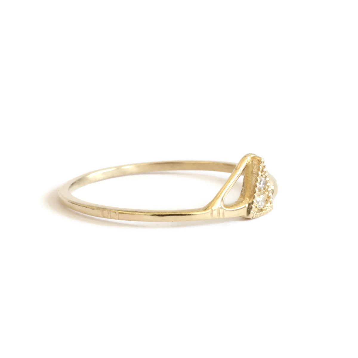 Tiny Diamond Pyramid Ring | Brave Daughters