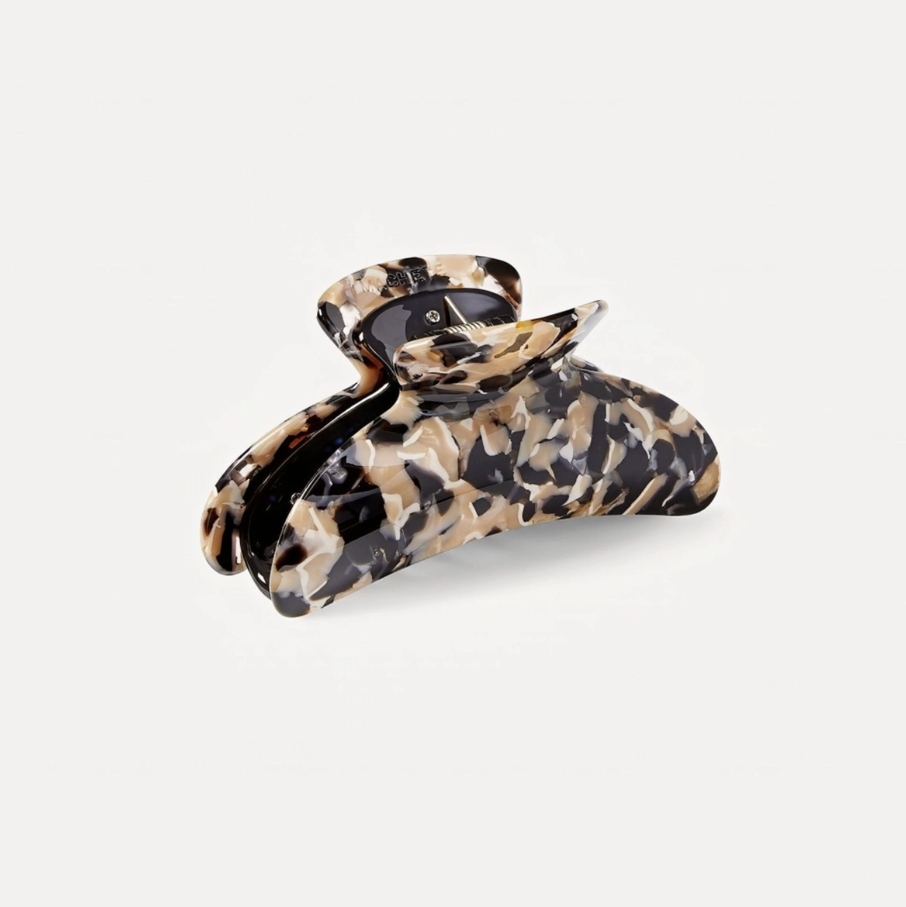 tortoise shell large claw clip on white background