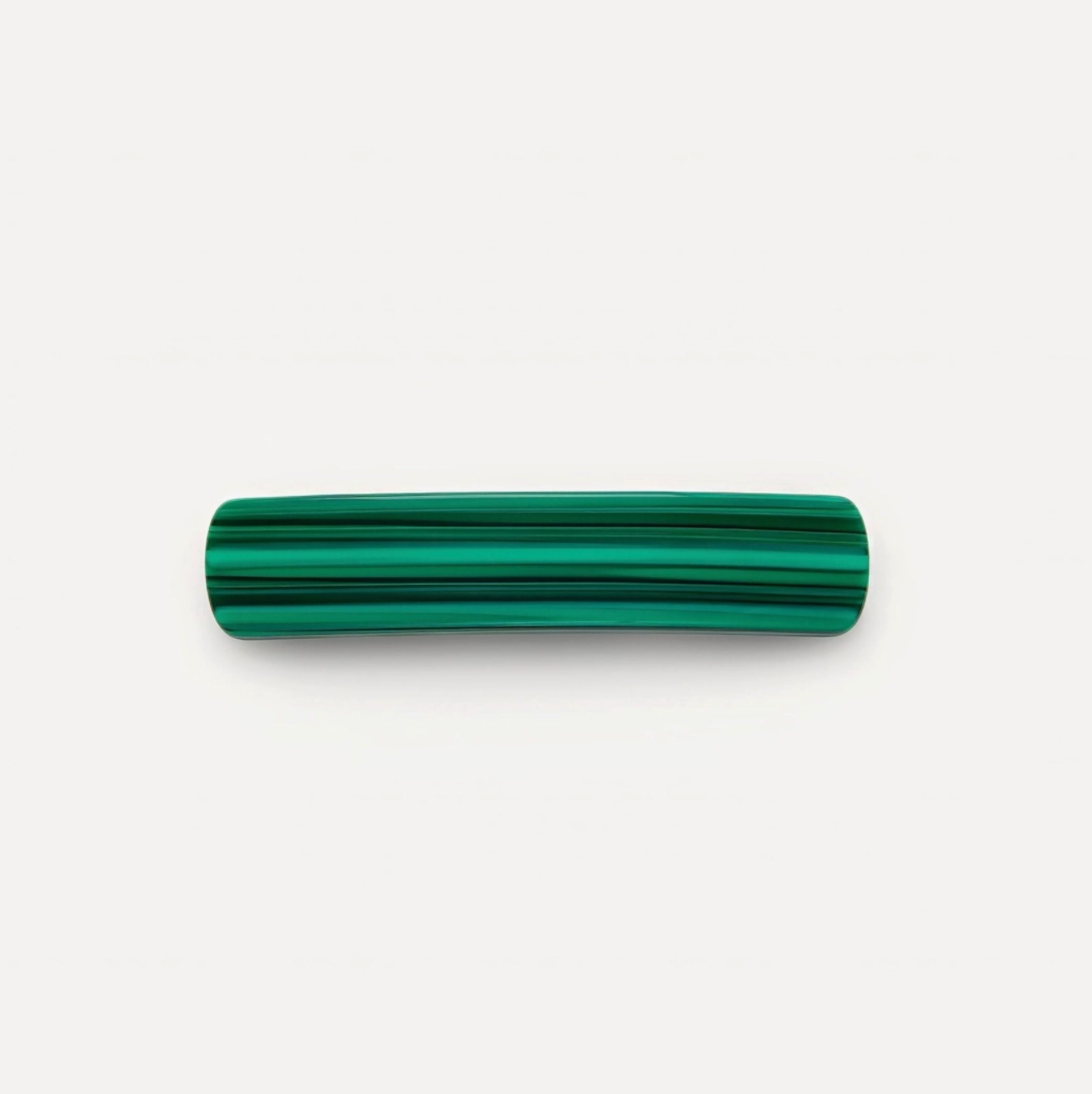malachite pattern hair barrette on a white background