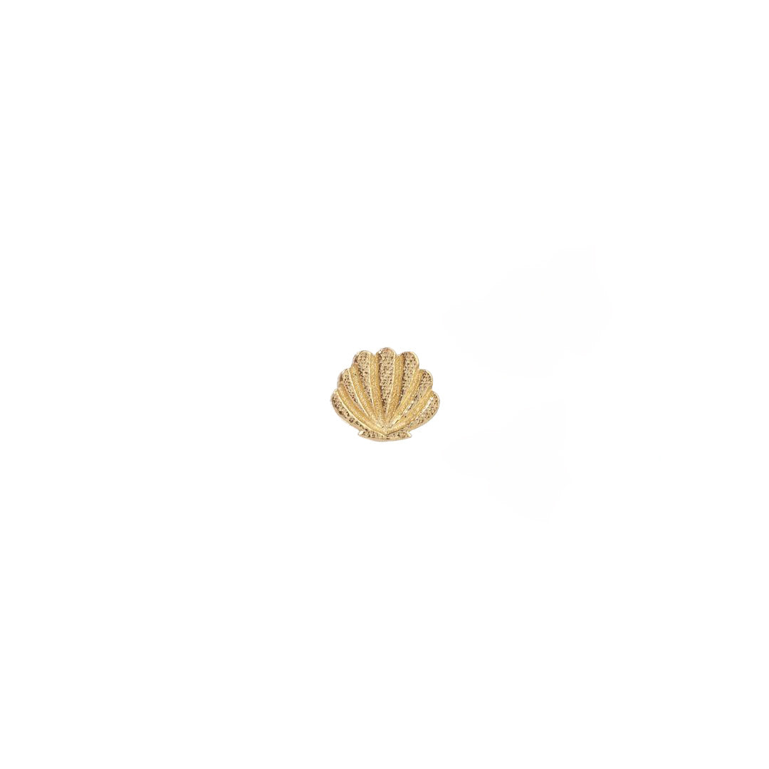 Petite Yellow Gold Shell Single Stud Earring